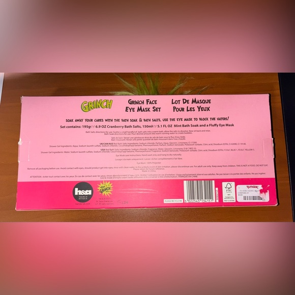 Grinch Face Eye Mask Set - Picture 8 of 11